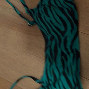 Teal and Black Zebra Print Dress